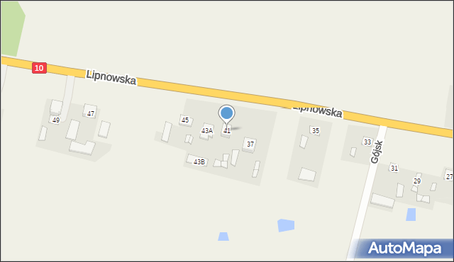 Gójsk, Lipnowska, 41, mapa Gójsk