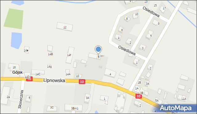 Gójsk, Lipnowska, 6, mapa Gójsk