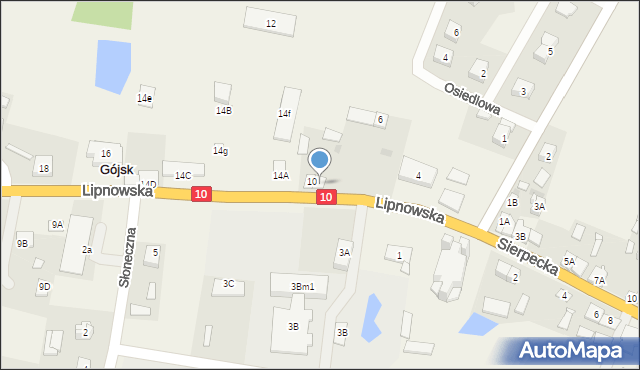 Gójsk, Lipnowska, 8, mapa Gójsk