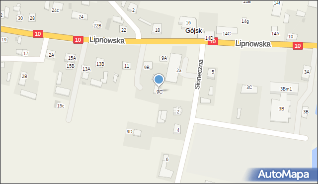 Gójsk, Lipnowska, 9C, mapa Gójsk