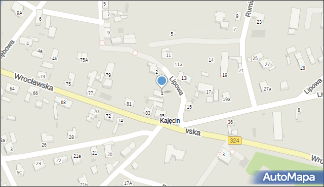 Góra, Lipowa, 4, mapa Góra