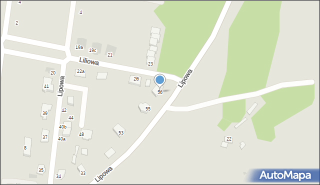 Góra, Lipowa, 56, mapa Góra