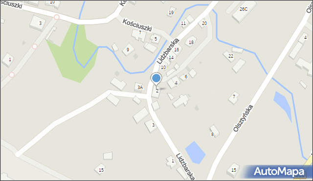 Górowo Iławeckie, Lidzbarska, 2, mapa Górowo Iławeckie