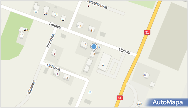 Górzyca, Lipowa, 3, mapa Górzyca