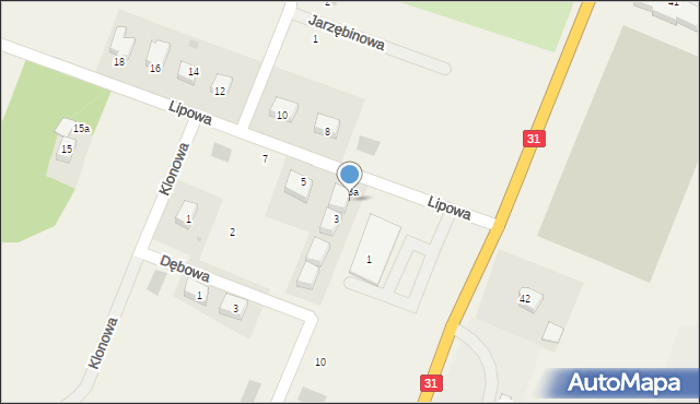 Górzyca, Lipowa, 3b, mapa Górzyca