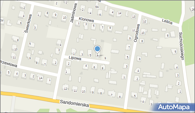 Gościeradów-Folwark, Lipowa, 7, mapa Gościeradów-Folwark