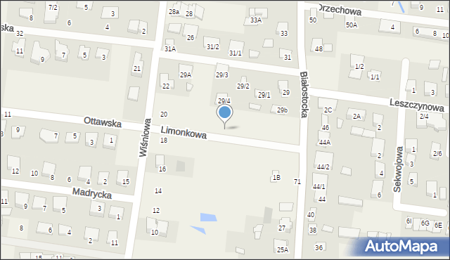 Grabówka, Limonkowa, 18, mapa Grabówka