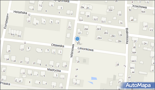 Grabówka, Limonkowa, 28, mapa Grabówka