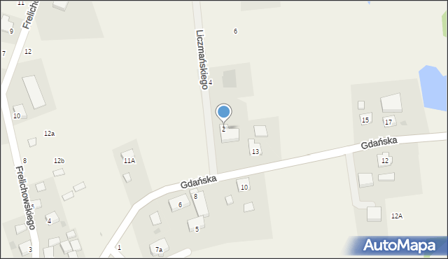 Graniczna Wieś, Liczmańskiego Alfa, 2, mapa Graniczna Wieś