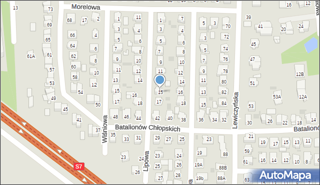 Grójec, Lipowa, 15, mapa Grójec