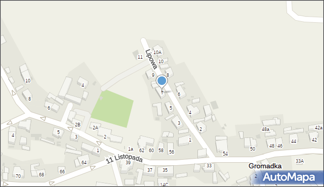 Gromadka, Lipowa, 7, mapa Gromadka