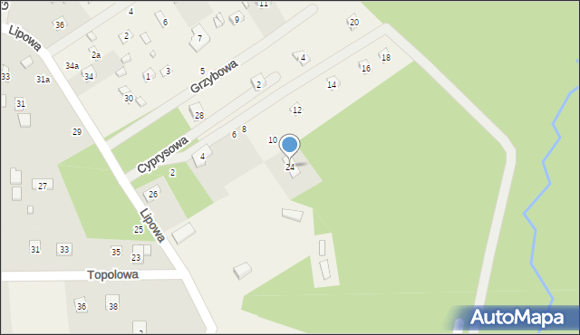 Grotniki, Lipowa, 24, mapa Grotniki