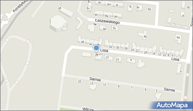 Grudziądz, Lisia, 15, mapa Grudziądza