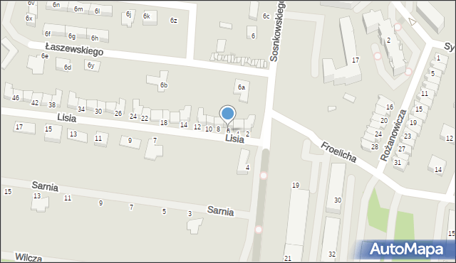 Grudziądz, Lisia, 6, mapa Grudziądza