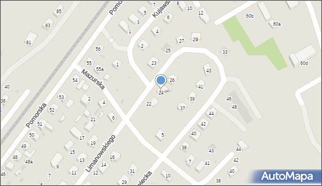 Gryfino, Limanowskiego Bolesława, 24, mapa Gryfino