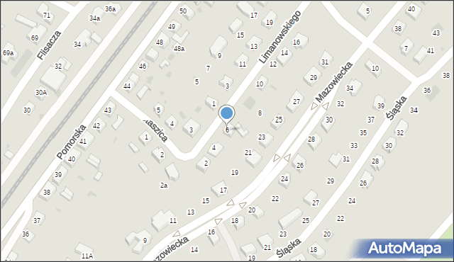 Gryfino, Limanowskiego Bolesława, 6, mapa Gryfino