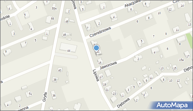 Grzędzice, Lipowa, 13, mapa Grzędzice