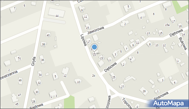 Grzędzice, Lipowa, 21, mapa Grzędzice