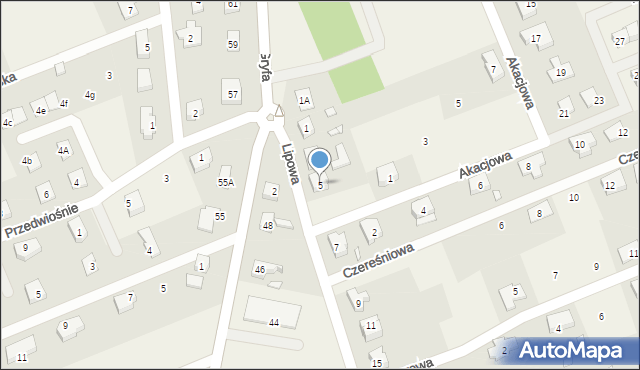 Grzędzice, Lipowa, 5, mapa Grzędzice