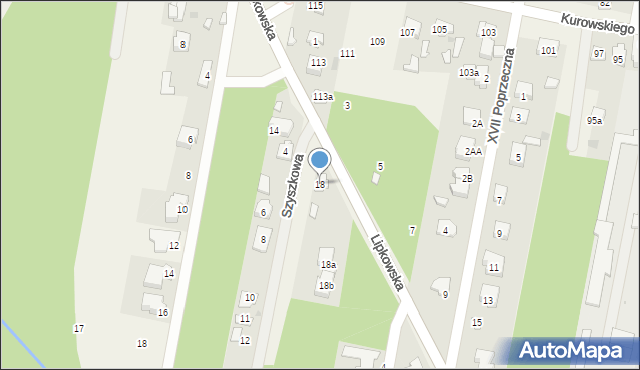 Hornówek, Lipkowska, 18, mapa Hornówek