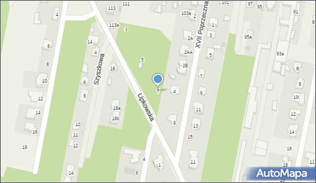 Hornówek, Lipkowska, 7, mapa Hornówek