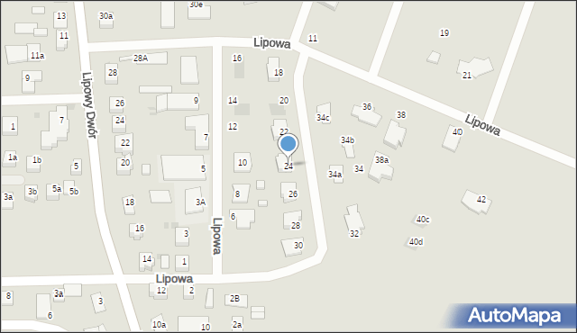 Iława, Lipowa, 24, mapa Iława
