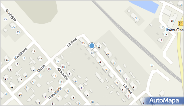 Iłowo-Osada, Lipowa, 13, mapa Iłowo-Osada