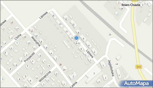 Iłowo-Osada, Lipowa, 7, mapa Iłowo-Osada