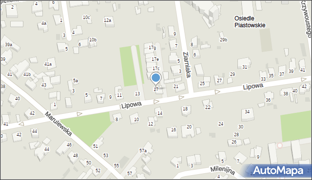 Inowrocław, Lipowa, 17, mapa Inowrocławia