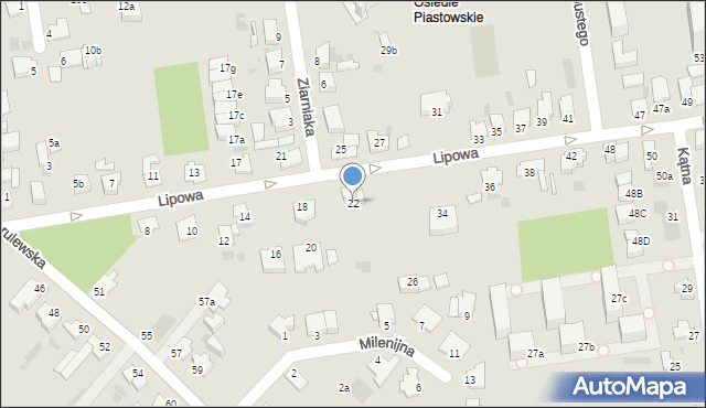 Inowrocław, Lipowa, 22, mapa Inowrocławia