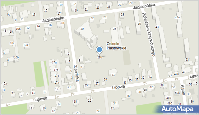 Inowrocław, Lipowa, 29b, mapa Inowrocławia