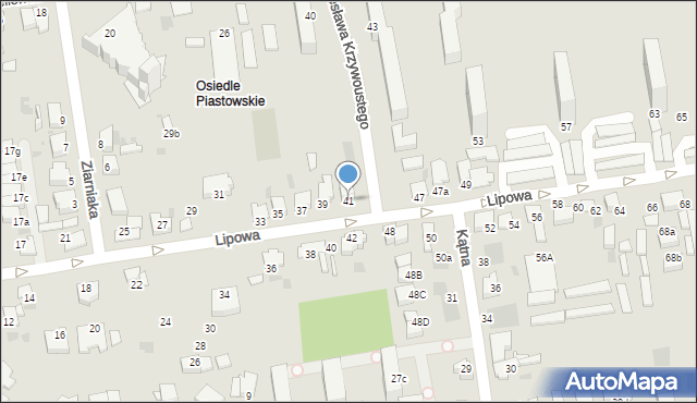 Inowrocław, Lipowa, 41, mapa Inowrocławia