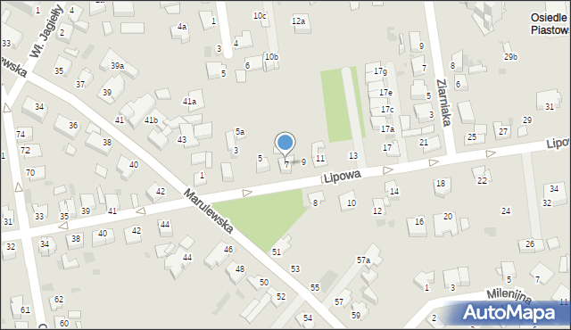 Inowrocław, Lipowa, 7, mapa Inowrocławia