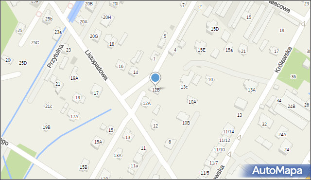 Jabłonna, Listopadowa, 12B, mapa Jabłonna