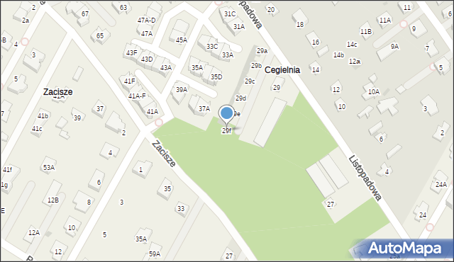 Jabłonna, Listopadowa, 29f, mapa Jabłonna