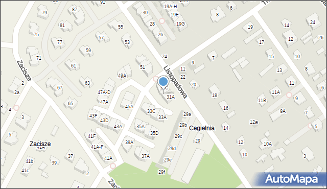 Jabłonna, Listopadowa, 31A-C, mapa Jabłonna