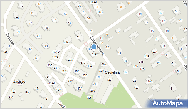 Jabłonna, Listopadowa, 31A, mapa Jabłonna