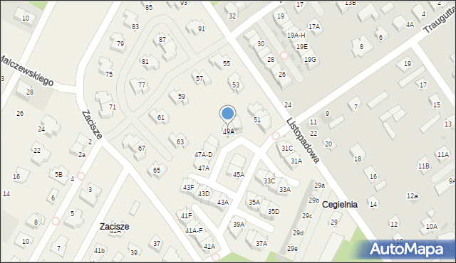 Jabłonna, Listopadowa, 49A, mapa Jabłonna