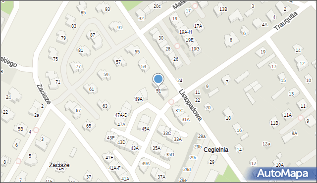 Jabłonna, Listopadowa, 51, mapa Jabłonna