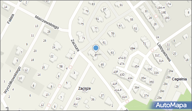 Jabłonna, Listopadowa, 67, mapa Jabłonna