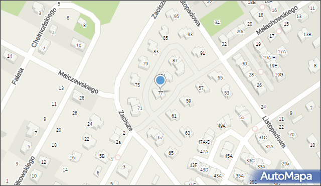 Jabłonna, Listopadowa, 77, mapa Jabłonna