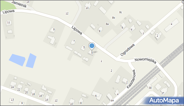 Jamielnik, Lipowa, 3, mapa Jamielnik