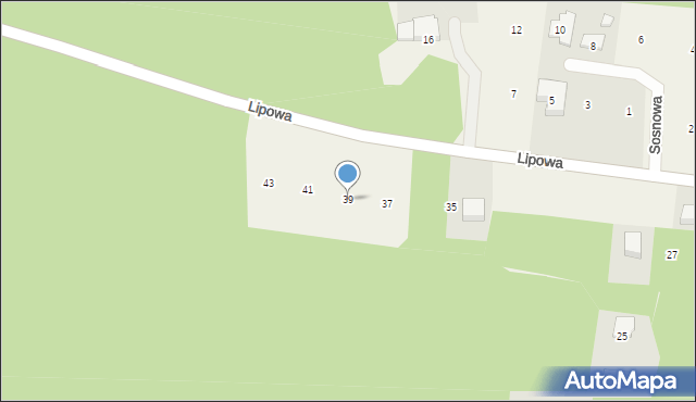 Jamielnik, Lipowa, 39, mapa Jamielnik