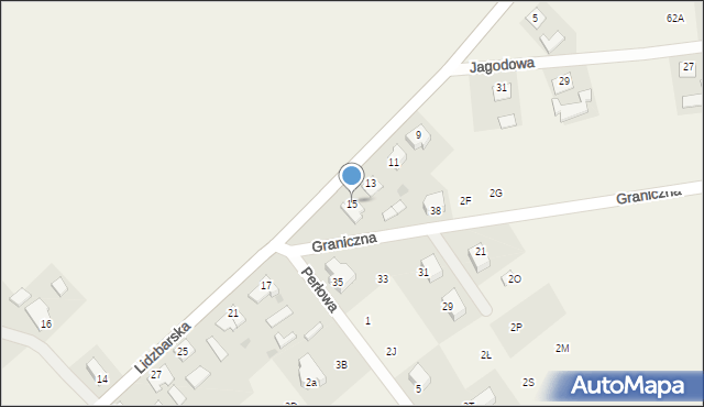 Jamielnik, Lidzbarska, 15, mapa Jamielnik