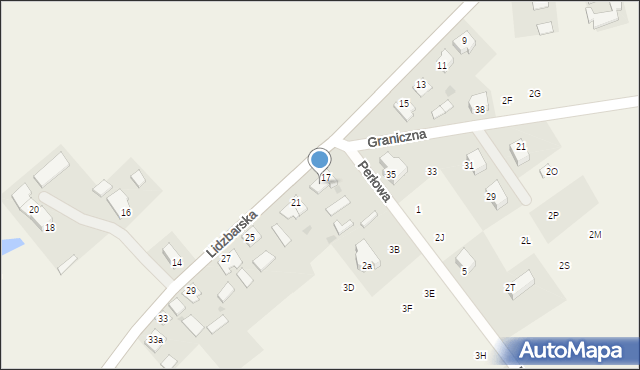 Jamielnik, Lidzbarska, 19, mapa Jamielnik