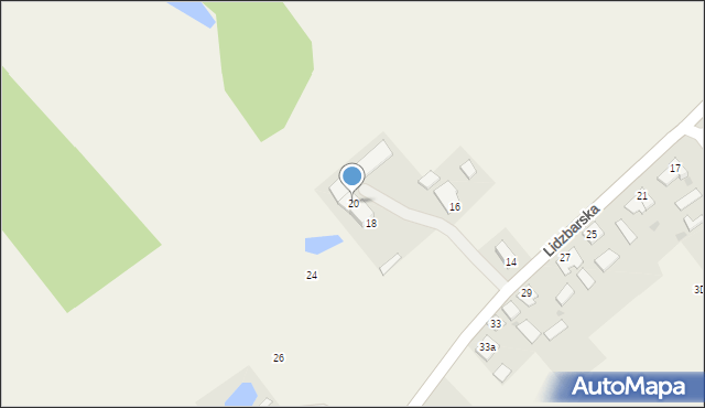 Jamielnik, Lidzbarska, 20, mapa Jamielnik