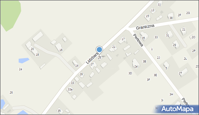 Jamielnik, Lidzbarska, 25, mapa Jamielnik