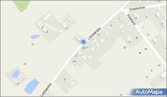 Jamielnik, Lidzbarska, 29, mapa Jamielnik