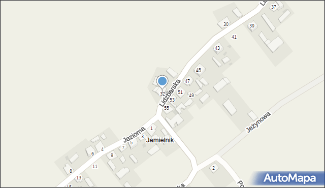 Jamielnik, Lidzbarska, 32, mapa Jamielnik