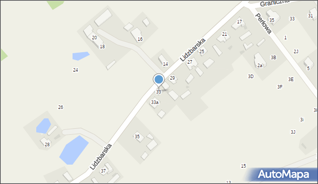 Jamielnik, Lidzbarska, 33, mapa Jamielnik